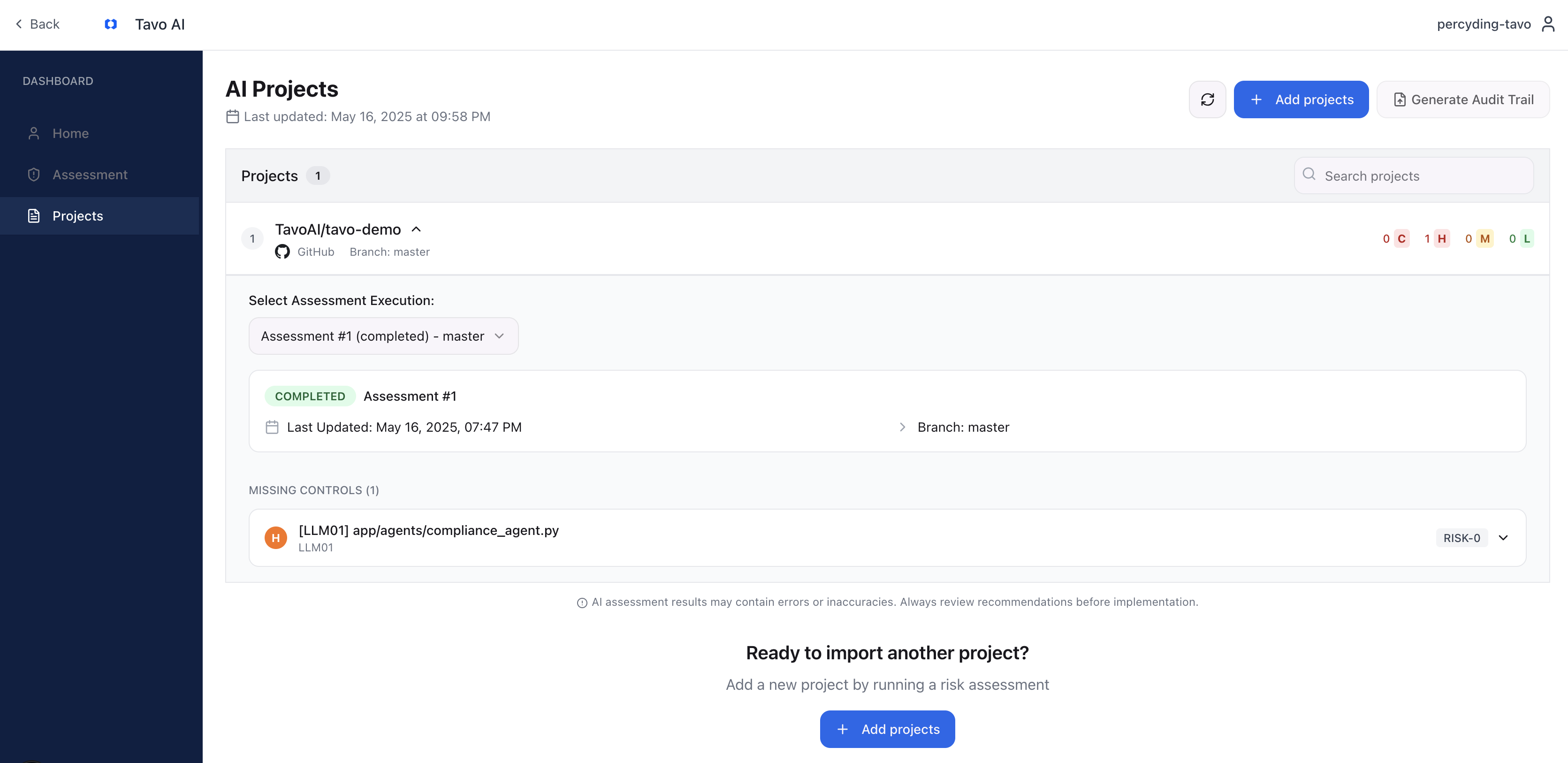 AI Risk Management System Diagram